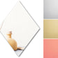 14 Inch Diamond Mirror Acrylic - Silver/Gold/Rose Gold