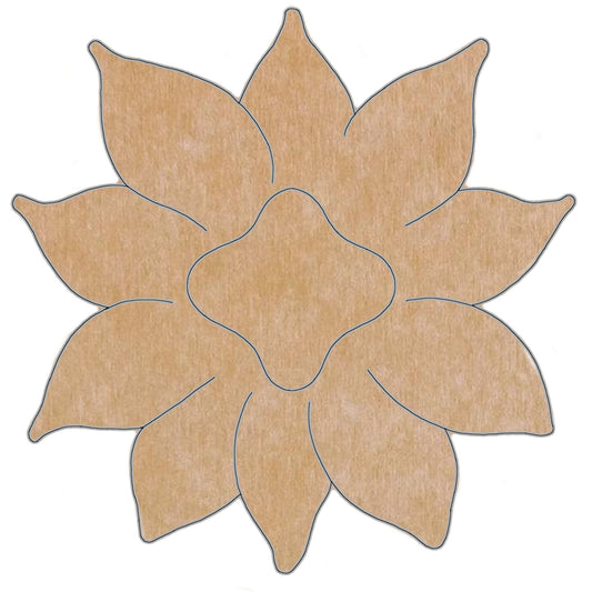 17" Flower Skeewbacker & Pattern with 6" Acrylic Mirror