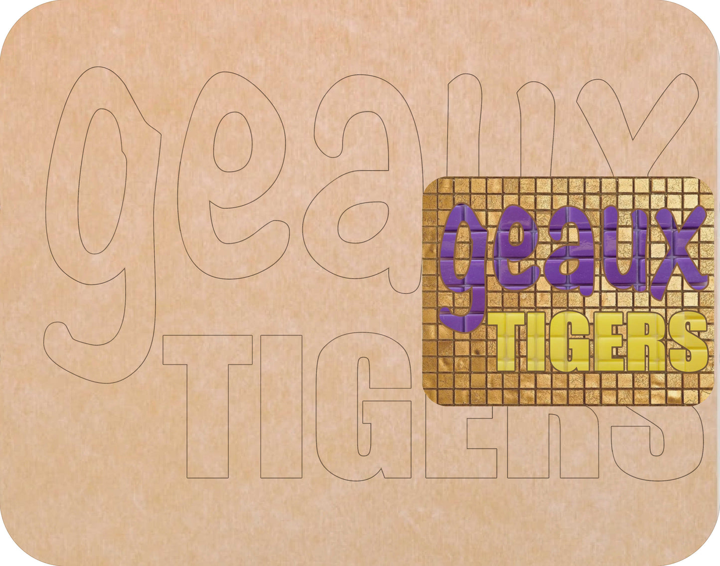 LSU Geaux Tigers 11"x14" (pre-drilled for hanging kit)