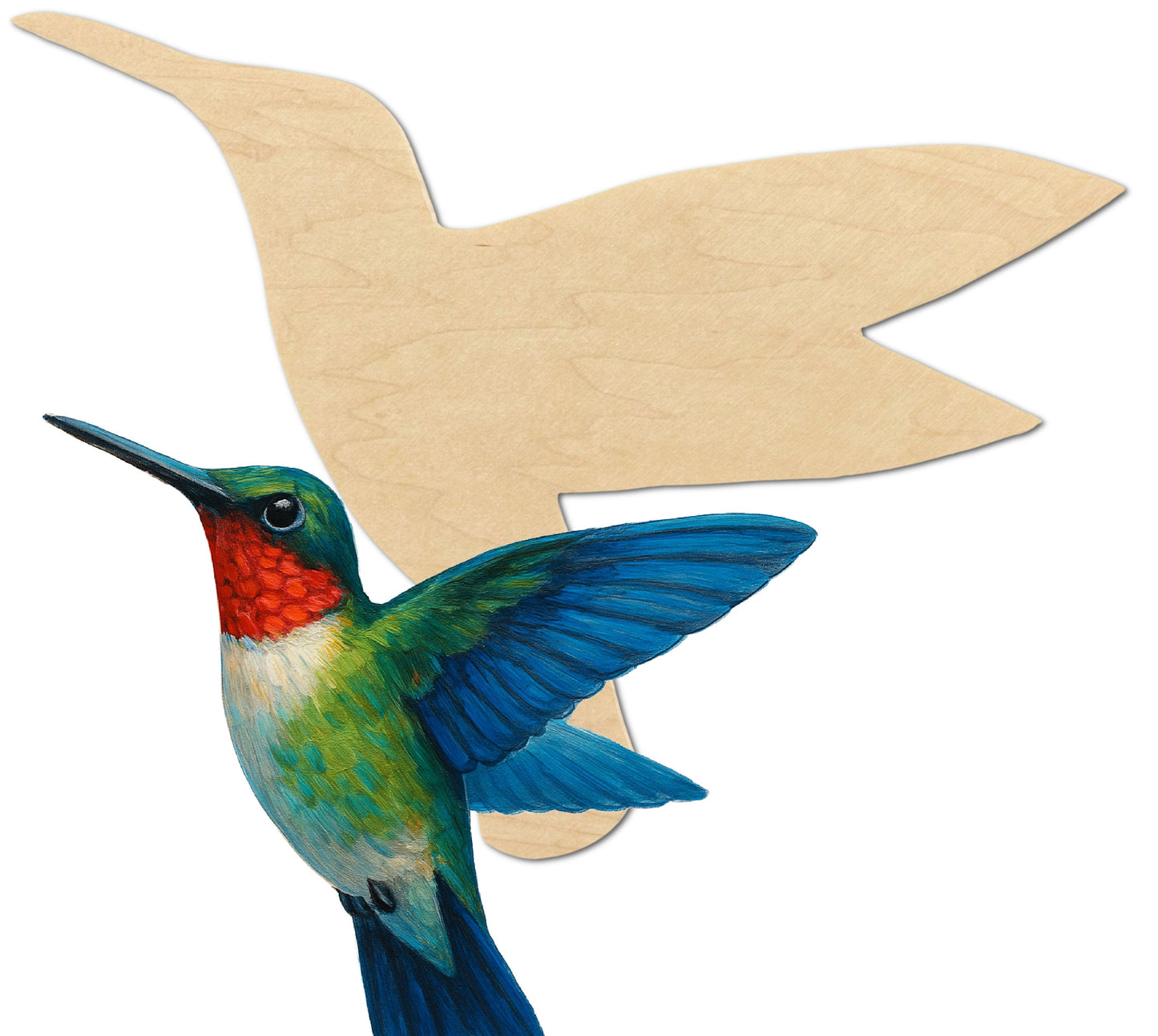 Humming Bird Multi-Art Shape Wood