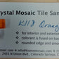 k118 - Orange, Krystal 10mm tile - Kismet Mosaic - mosaic supplies