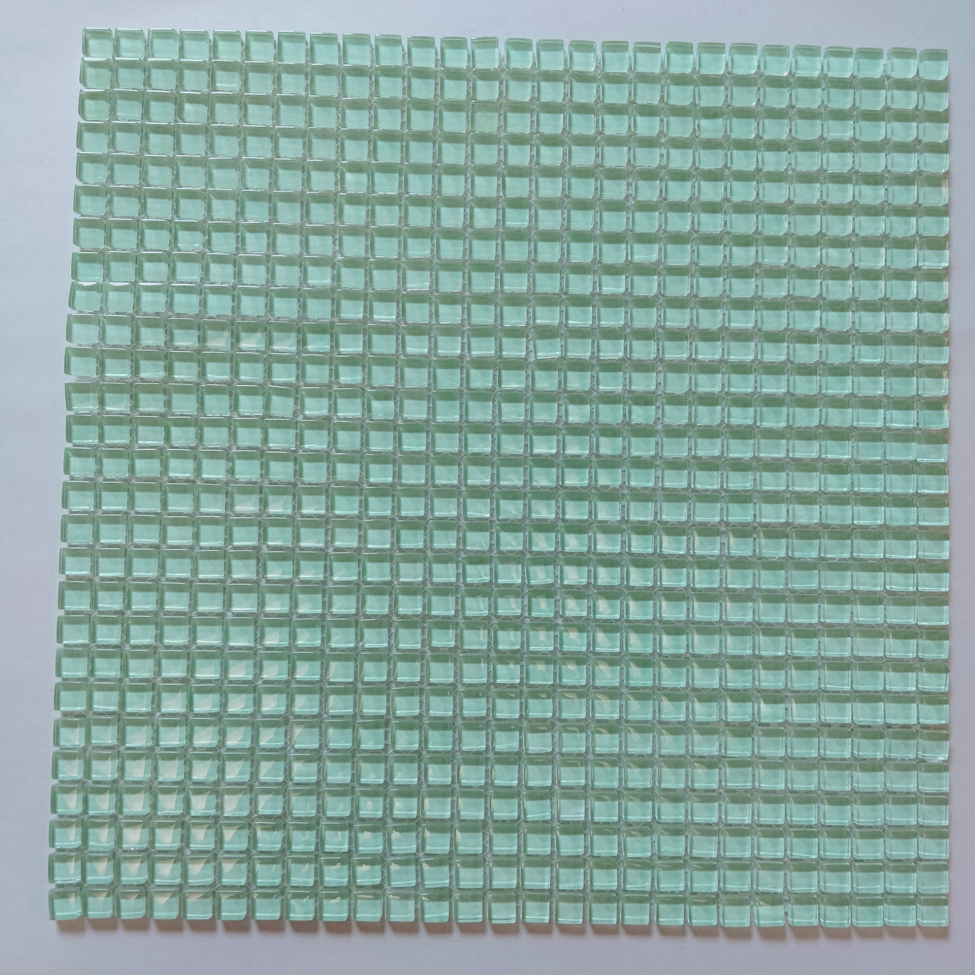 k135 - Pastel Green, Krystal 10mm tile - Kismet Mosaic - mosaic supplies