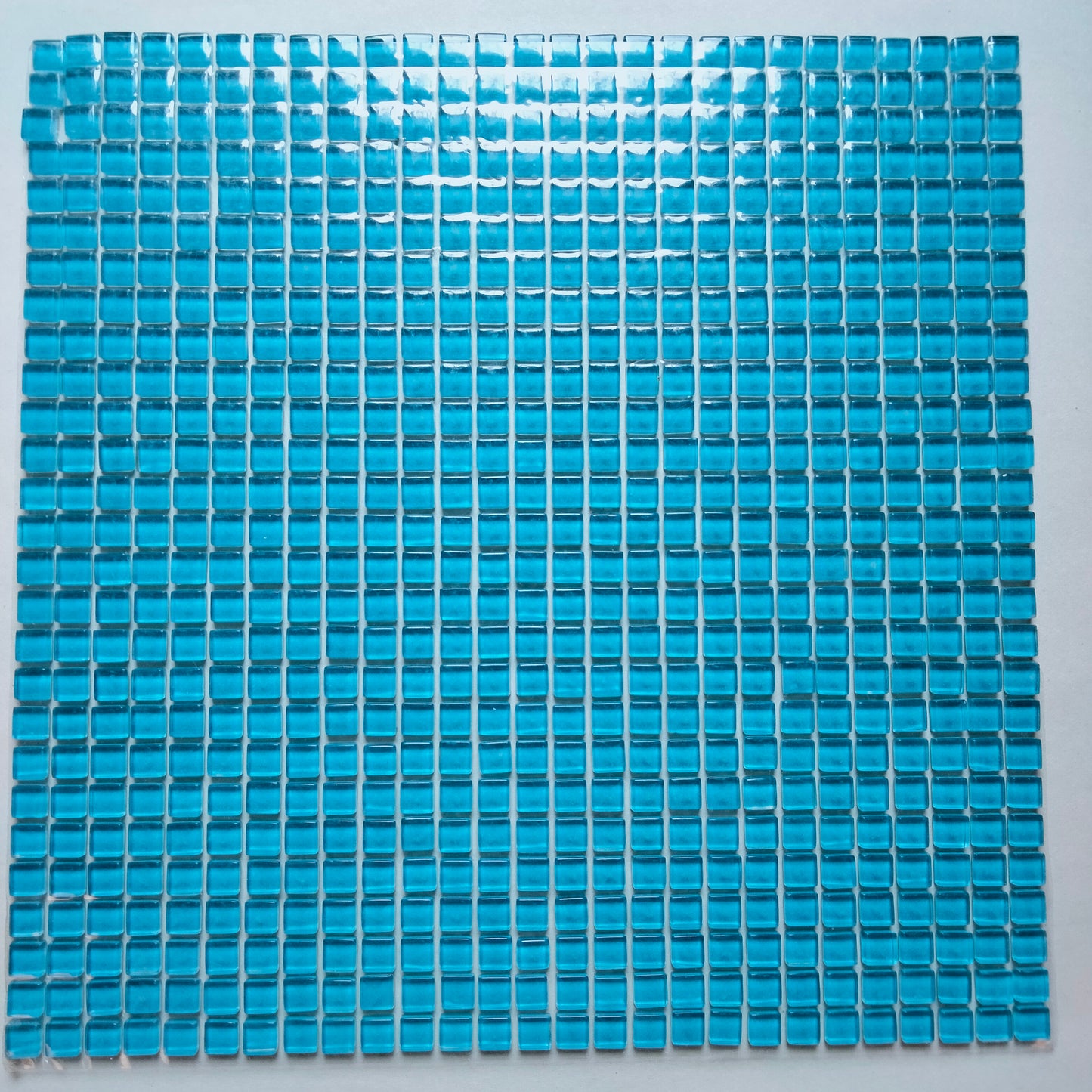 k163 - Cornflower Blue, Krystal 10mm tile - Kismet Mosaic - mosaic supplies