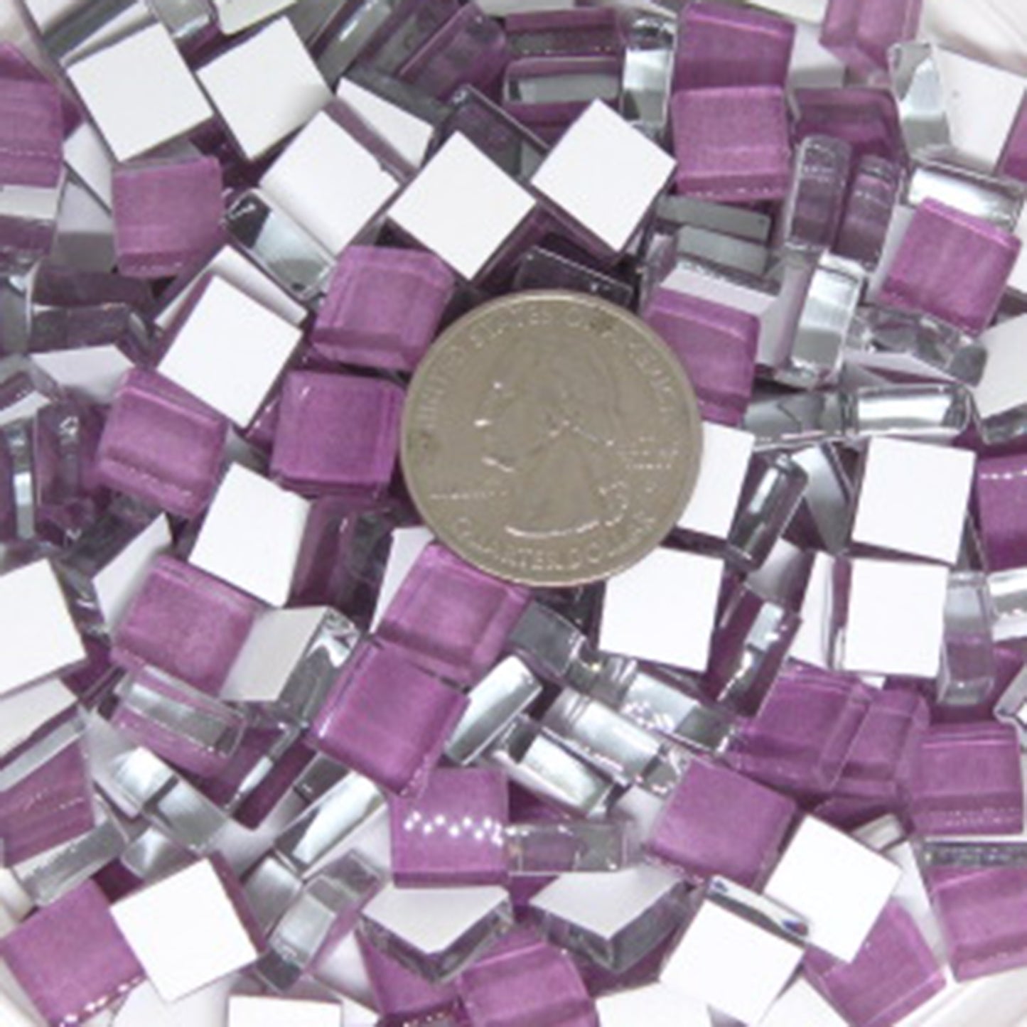 k182 - Lilac, Krystal 10mm tile - Kismet Mosaic - mosaic supplies