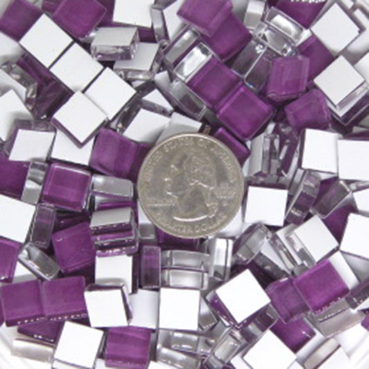 k183 - Violet, Krystal 10mm tile - Kismet Mosaic - mosaic supplies