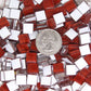 k191 - Red, Krystal 10mm tile - Kismet Mosaic - mosaic supplies