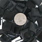 k208 - Black, Krystal 20mm tile - Kismet Mosaic - mosaic supplies