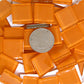 k218 - Orange, Krystal 20mm tile - Kismet Mosaic - mosaic supplies