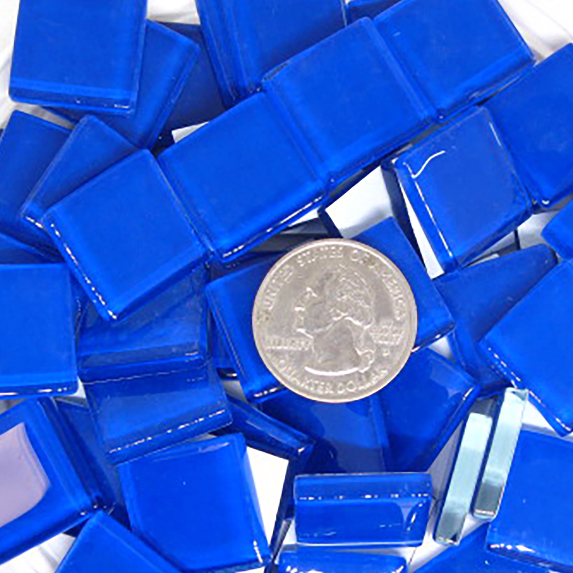 k260 - Cobalt, Krystal 20mm tile - Kismet Mosaic - mosaic supplies