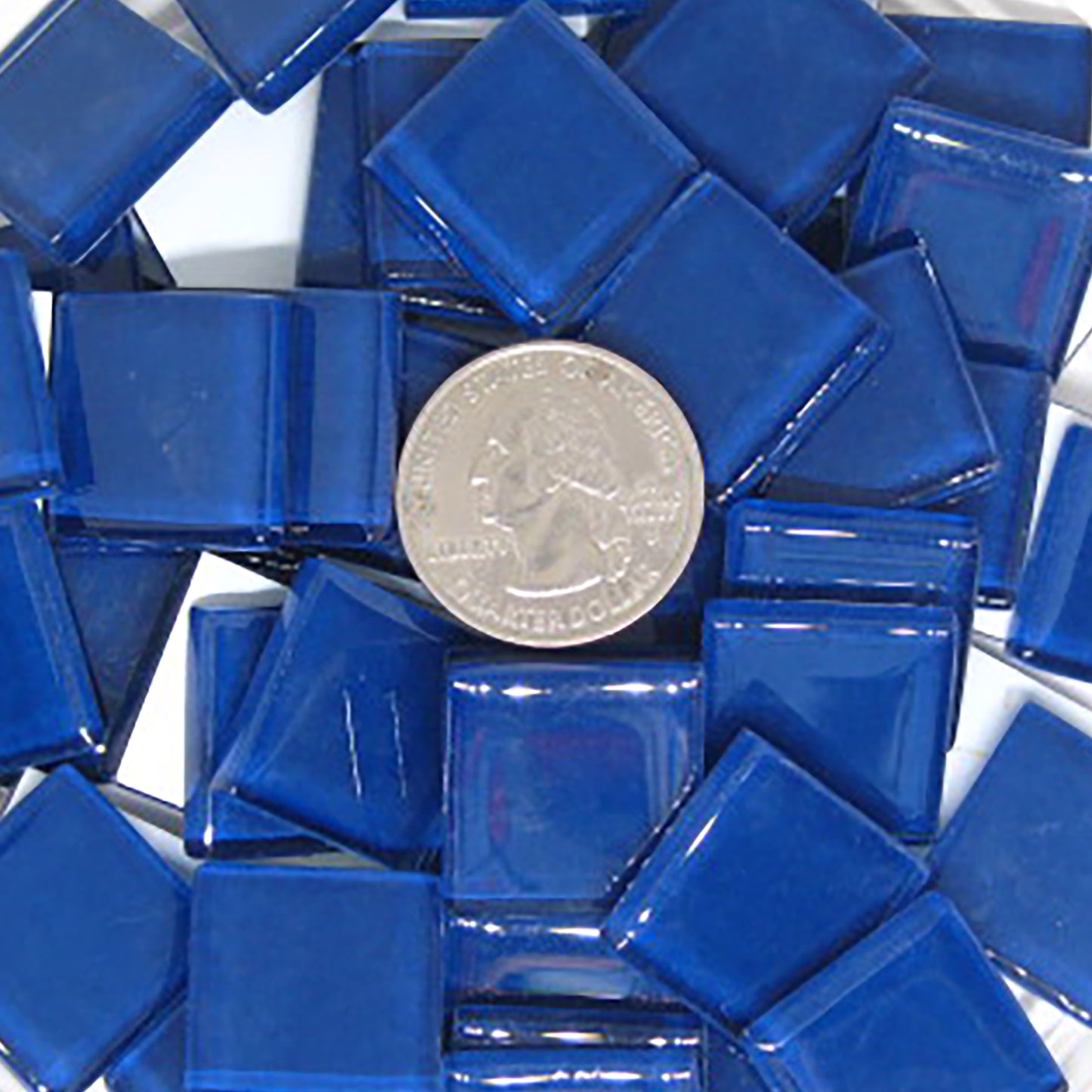k261 - Royal Blue, Krystal 20mm tile - Kismet Mosaic - mosaic supplies