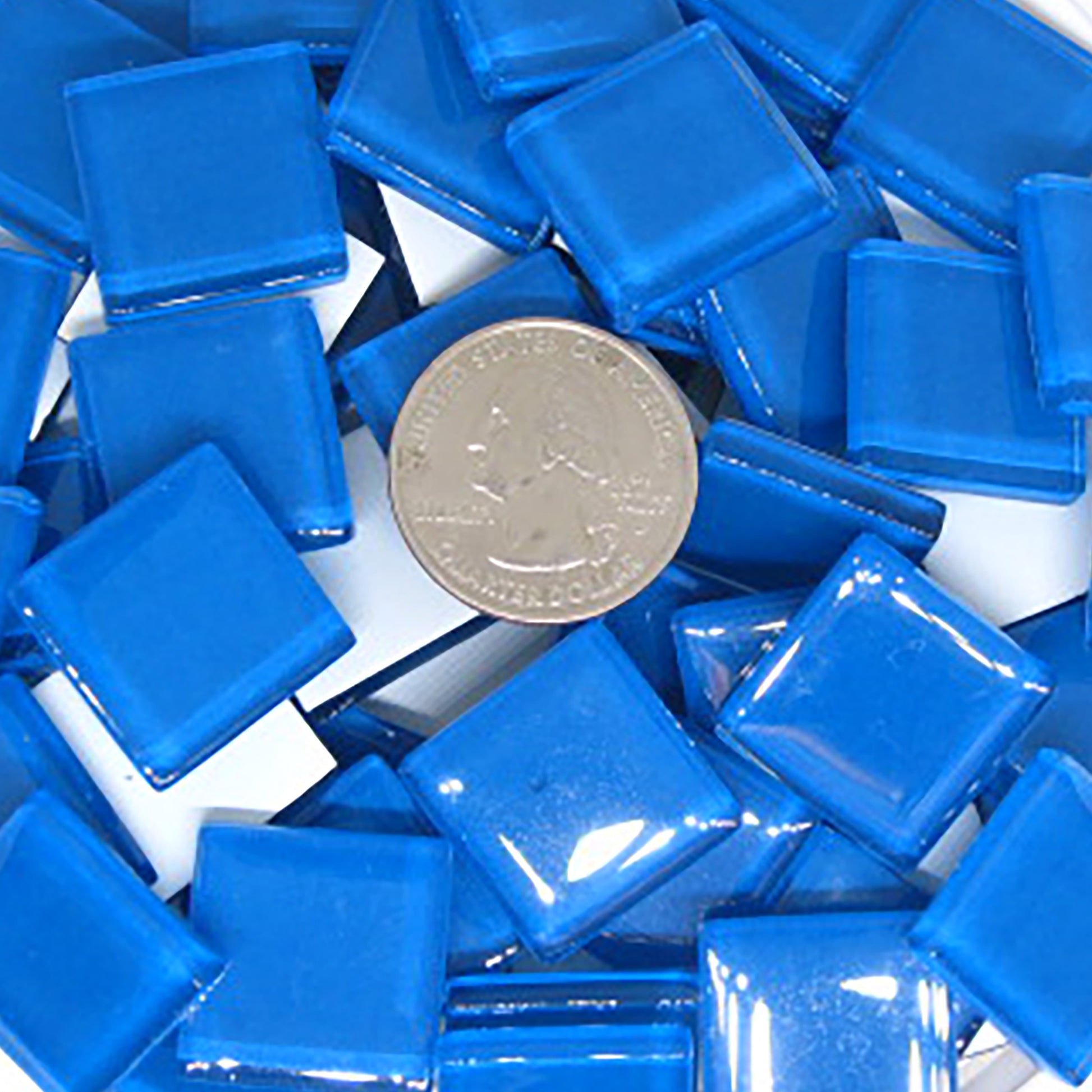 k264 - Prussia Blue, Krystal 20mm tile - Kismet Mosaic - mosaic supplies
