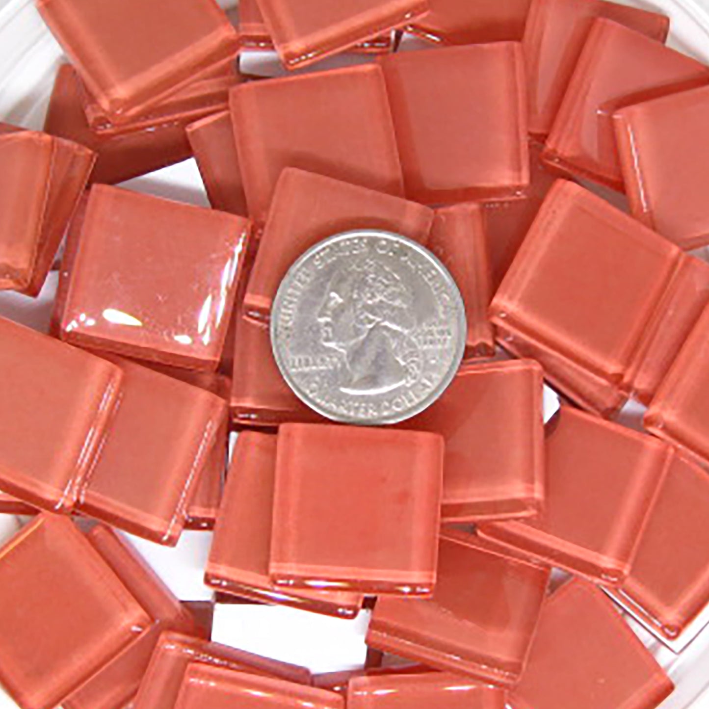 k289 - Tea Rose, Krystal 20mm tile - Kismet Mosaic - mosaic supplies