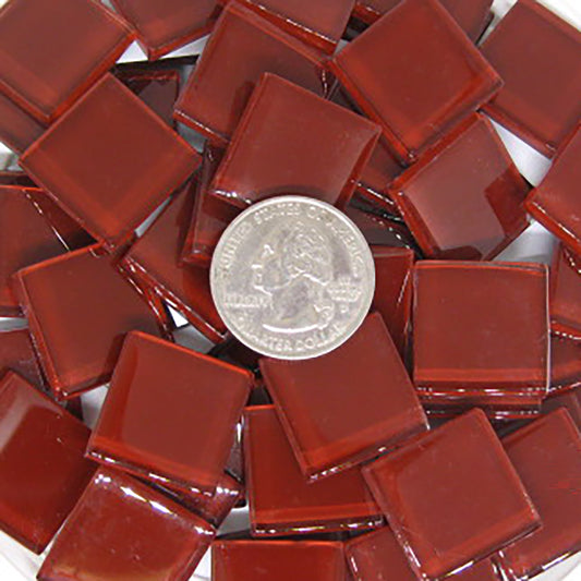 k292 - Bohemian Red, Krystal 20mm tile - Kismet Mosaic - mosaic supplies