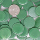 Krystal round glass tiles in green