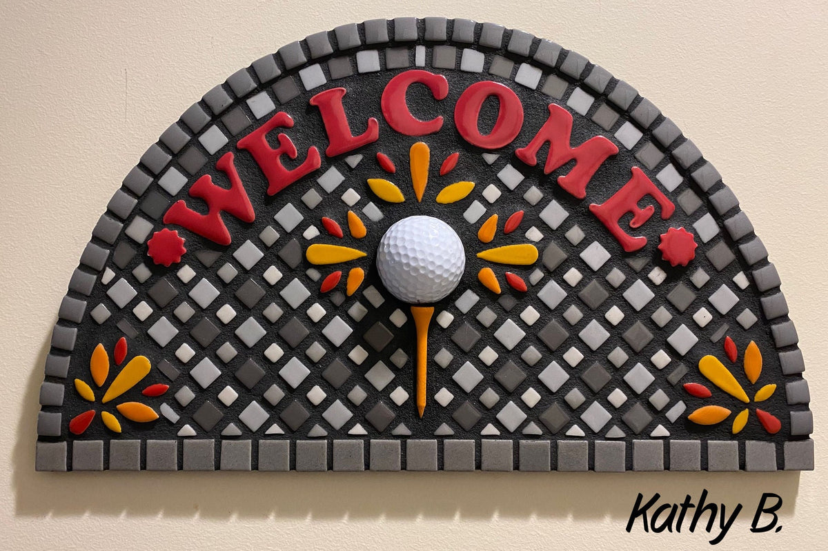 8.5" x 14.5" Half Circle Waterproof Mosaic Backer