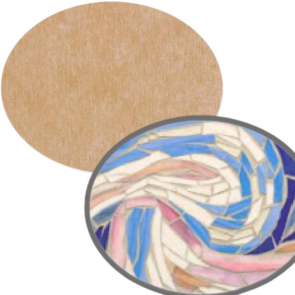 Oval 9" Mosaic Backer (pre-drilled for hangable & stakeable kits)