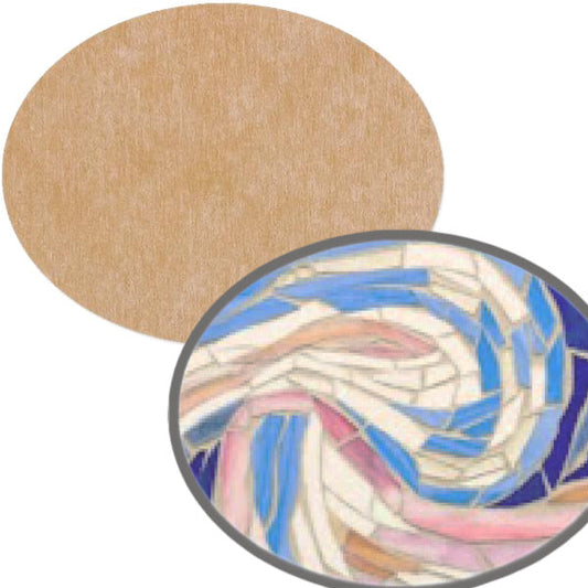 Oval 9" Mosaic Backer (pre-drilled for hangable & stakeable kits)