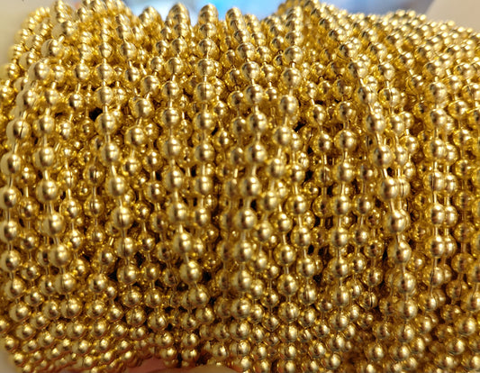 Yellow Brass Ball Chain