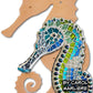 Seahorse Mosaic Backer 8"x12" (pre-drilled for hangable & stakeable kits)