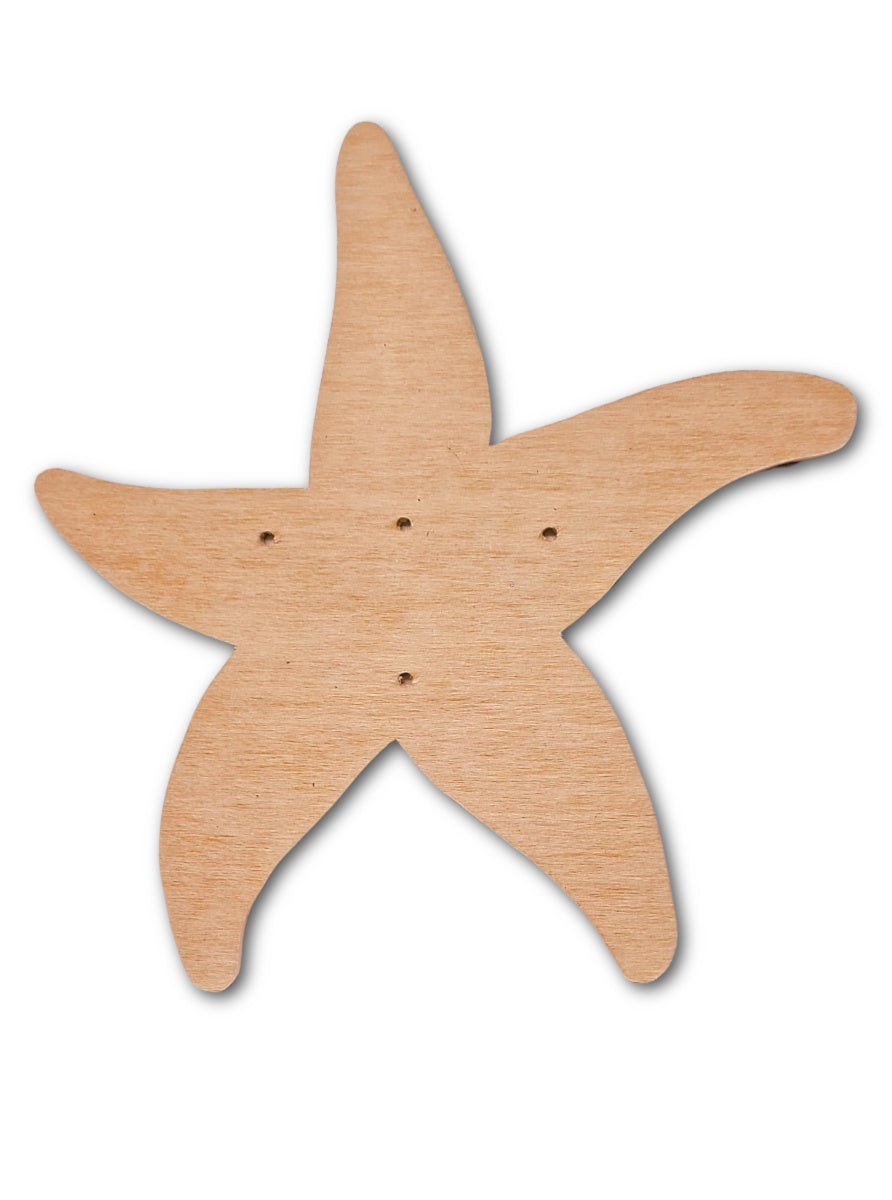 Starfish Mosaic Backer 10.75"x11.5" (pre-drilled for hangable & stakeable kits)