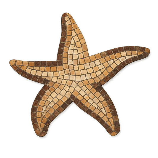 Starfish Mosaic Backer 10.75"x11.5" (pre-drilled for hangable & stakeable kits)