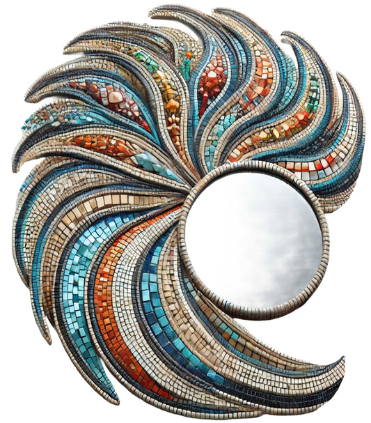 24" Wispy Skeewbacker & Pattern with 8" Acrylic Mirror