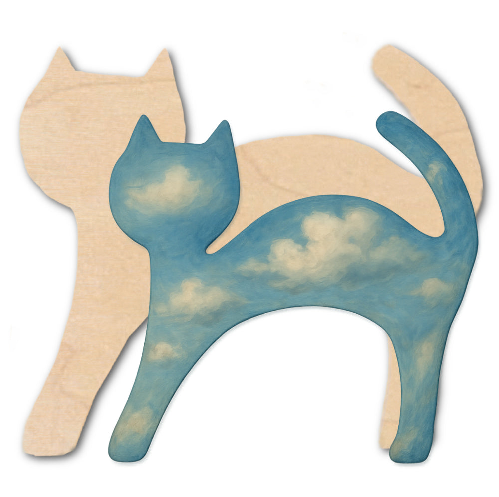 Fun Cat Multi-Art Shape with Hanger - wood