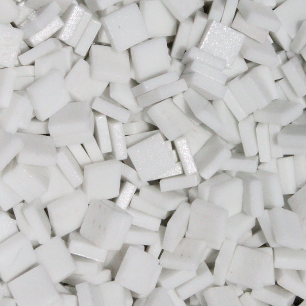 140-m Zinc White, 12mm - White, Gray & Black tile - Kismet Mosaic - mosaic supplies