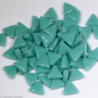 714-g - Teal Triangle, TriangleGloss tile - Kismet Mosaic - mosaic supplies