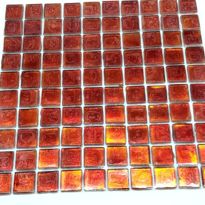 FL21 - Red Metallic Glass Tile