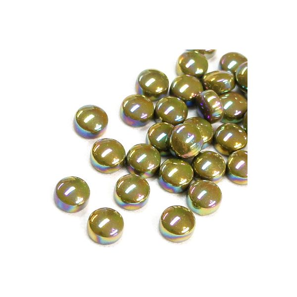 344-i Olive Iridescent Belli Buttons