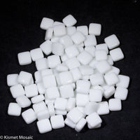 40-g - Zinc White, 8mm - White, Gray & Black tile - Kismet Mosaic - mosaic supplies