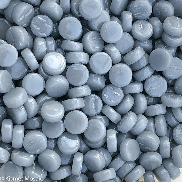 447-g Dark Grey Mini Rounds, MiniRoundGloss tile - Kismet Mosaic - mosaic supplies