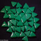 755-g - Grass Green Triangle, TriangleGloss tile - Kismet Mosaic - mosaic supplies