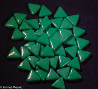 755-g - Grass Green Triangle, TriangleGloss tile - Kismet Mosaic - mosaic supplies