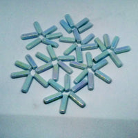 659-i - Crystal Blue Mini-Rectangles -  Iridescent, MiniRectangle tile - Kismet Mosaic - mosaic supplies