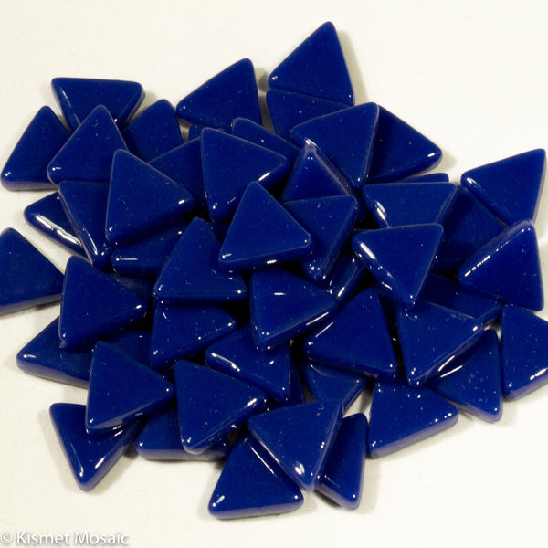 771-g - Indigo Blue Triangle, TriangleGloss tile - Kismet Mosaic - mosaic supplies