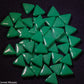 755-g - Grass Green Triangle, TriangleGloss tile - Kismet Mosaic - mosaic supplies