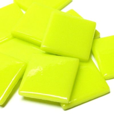 829-g Lemon Meringue Gloss 25mm - recycled glass tile - Kismet Mosaic - mosaic supplies