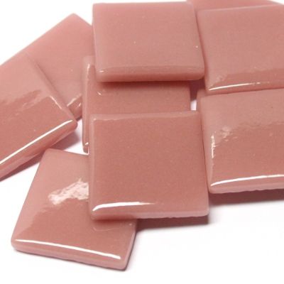 835-g Light Rose Gloss 25mm - recycled glass tile - Kismet Mosaic - mosaic supplies