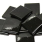 849-g Carbon Black Gloss 25mm - recycled glass tile - Kismet Mosaic - mosaic supplies