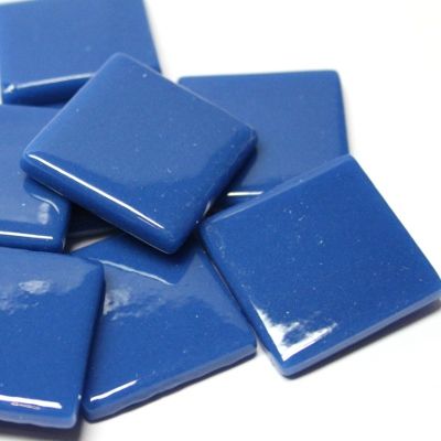 868-g Deep Turquoise Gloss 25mm - recycled glass tile - Kismet Mosaic - mosaic supplies