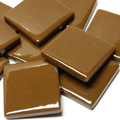 899-g Amaretto Gloss 25mm - recycled glass tile - Kismet Mosaic - mosaic supplies