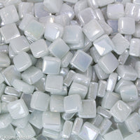 42-i - Pale Grey, 8mm - White, Gray & Black tile - Kismet Mosaic - mosaic supplies