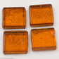 FL16 - Amber, 15mmFoil tile - Kismet Mosaic - mosaic supplies