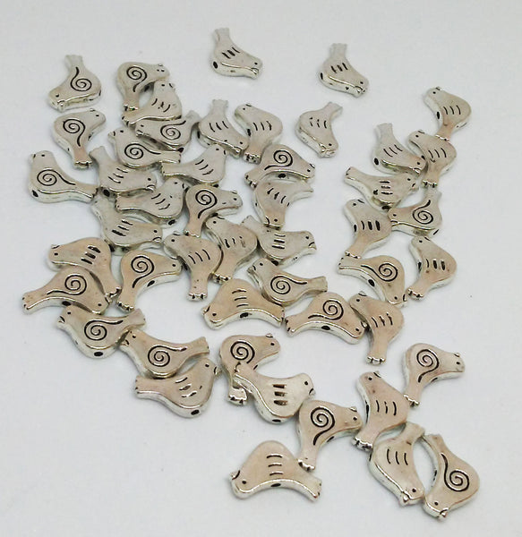 BD141 - Silver Bird, Beads tile - Kismet Mosaic - mosaic supplies