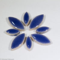 cp-Blue Ellipse/Petal, CeramicPetals tile - Kismet Mosaic - mosaic supplies