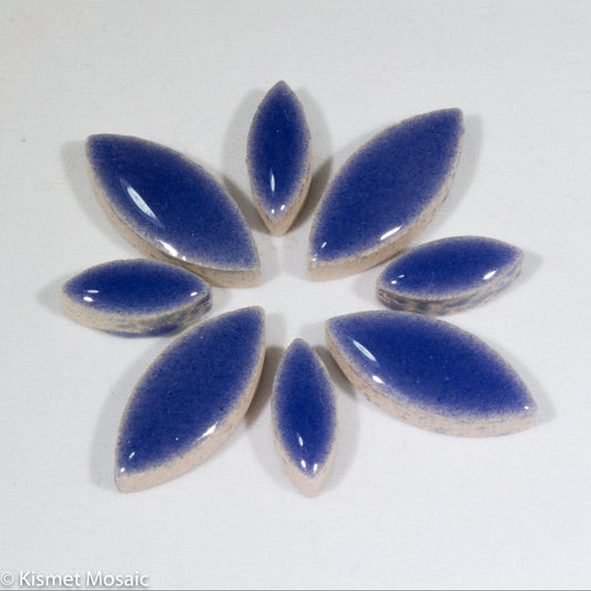 cp-Blue Ellipse/Petal, CeramicPetals tile - Kismet Mosaic - mosaic supplies