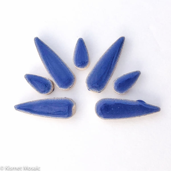 ct-Blue Teardrops, CeramicTeardrops tile - Kismet Mosaic - mosaic supplies