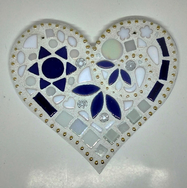 Mosaic Heart Kit--Blue and White